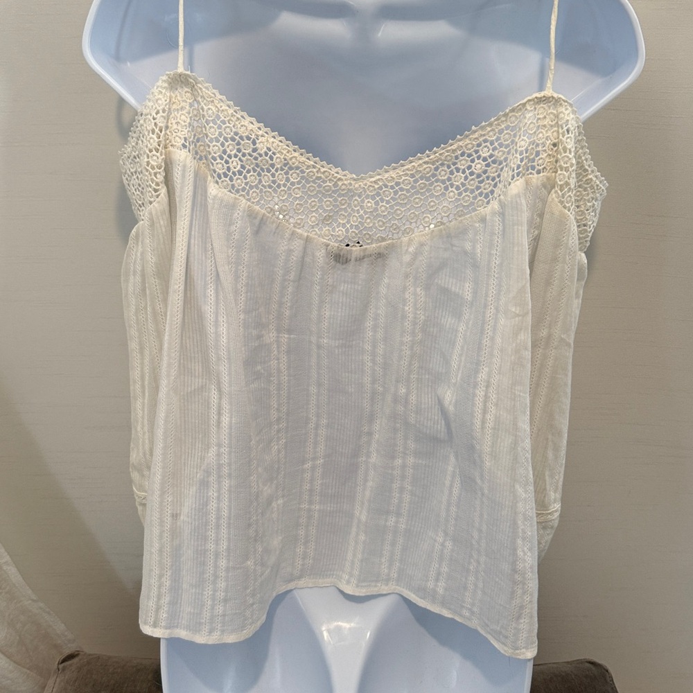 PAIGE White Lace Cold Shoulder Blouse - Picture 2 of 4